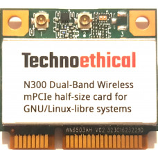 Technoethical N300 Dual Band Wi-Fi mPCIe Card for GNU/Linux